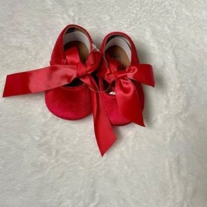 Girls Satin Bow shoes